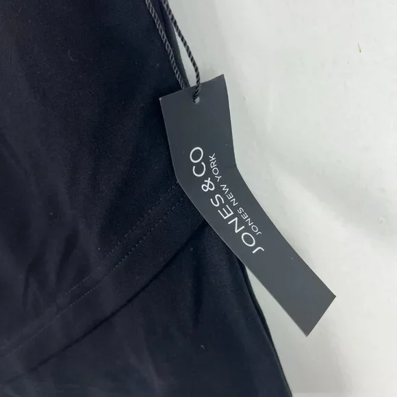NWT Jones & Co New York Sleeveless Faux Crossover Hem Top Black Size Small S NEW - Picture 5 of 10